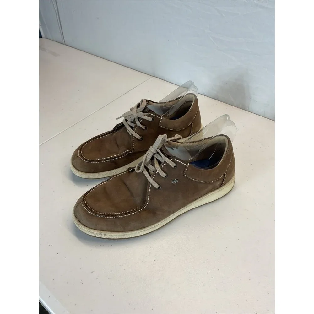 Finn Comfort Brown Leather Moc Toe Lace Up Shoes Size‎ 9.5 - Picture 2 of 12